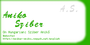 aniko sziber business card